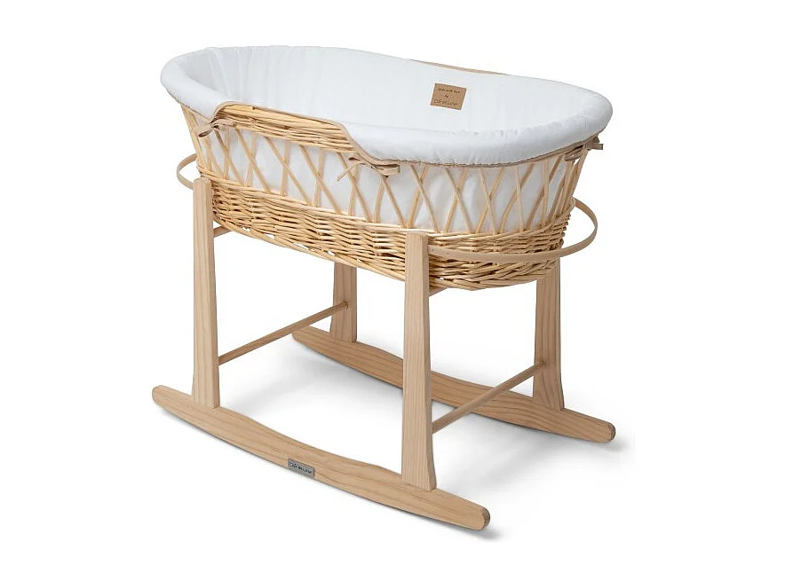 Moïse en osier blanc 27 x 30 x 68cm