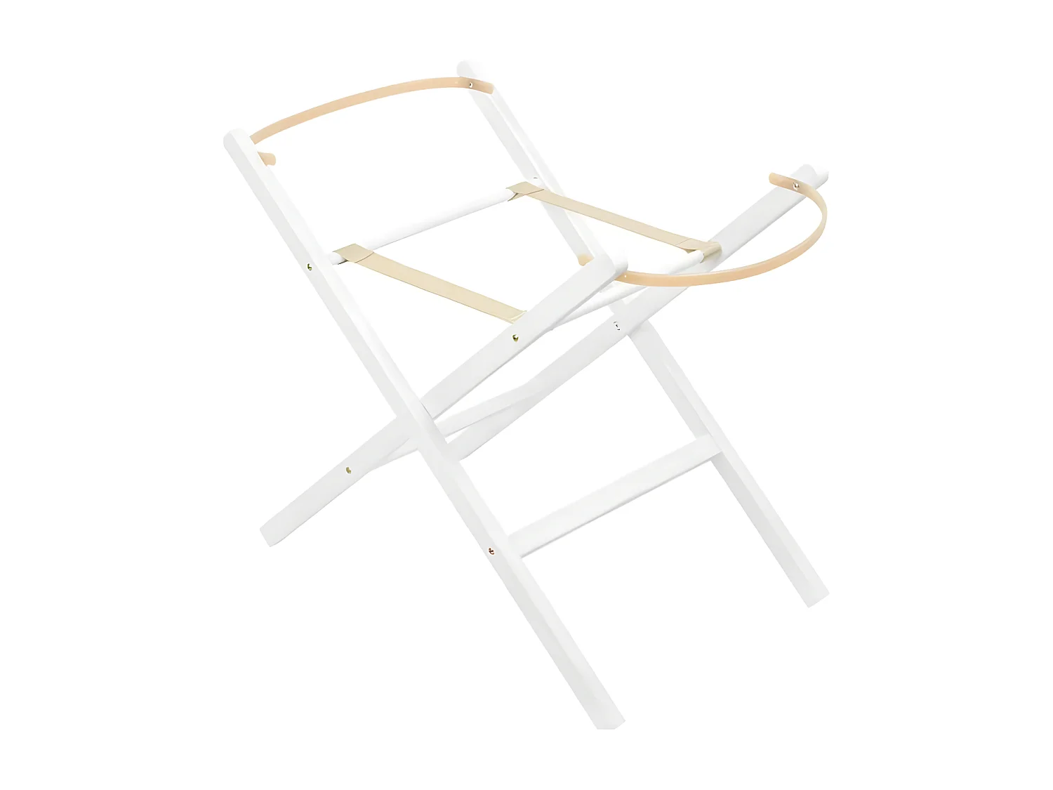 Pieds de chaise bascule pour moïse bois blanc 57,5x30/37x76,5/83,5cm