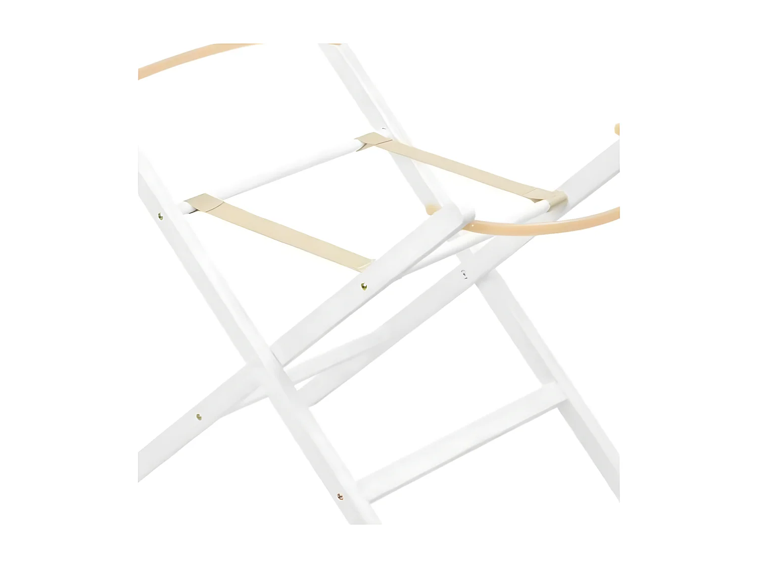 Pieds de chaise bascule pour moïse bois blanc 57,5x30/37x76,5/83,5cm