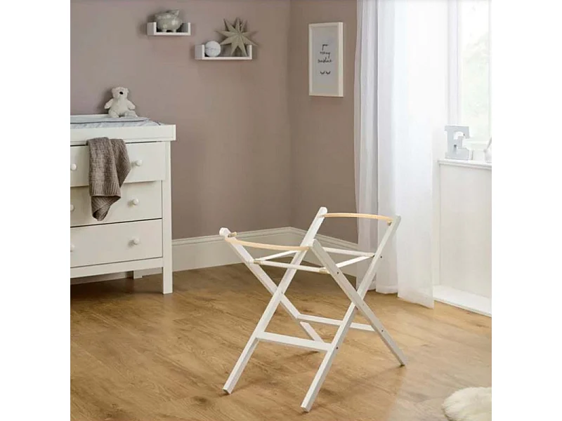 Pieds de chaise bascule pour moïse bois blanc 57,5x30/37x76,5/83,5cm