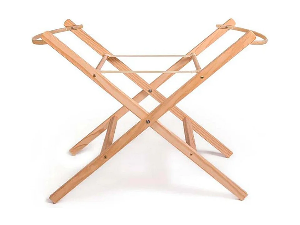 Patas para moisés de madera beige 57,5 x 30/37 x 76,5/83,5cm