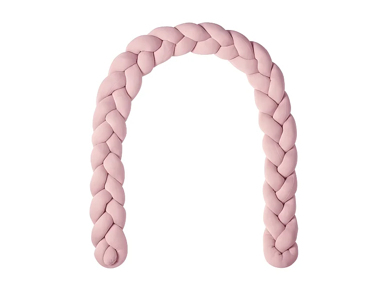 Protetor de cama em poliéster rosa 150x11cm