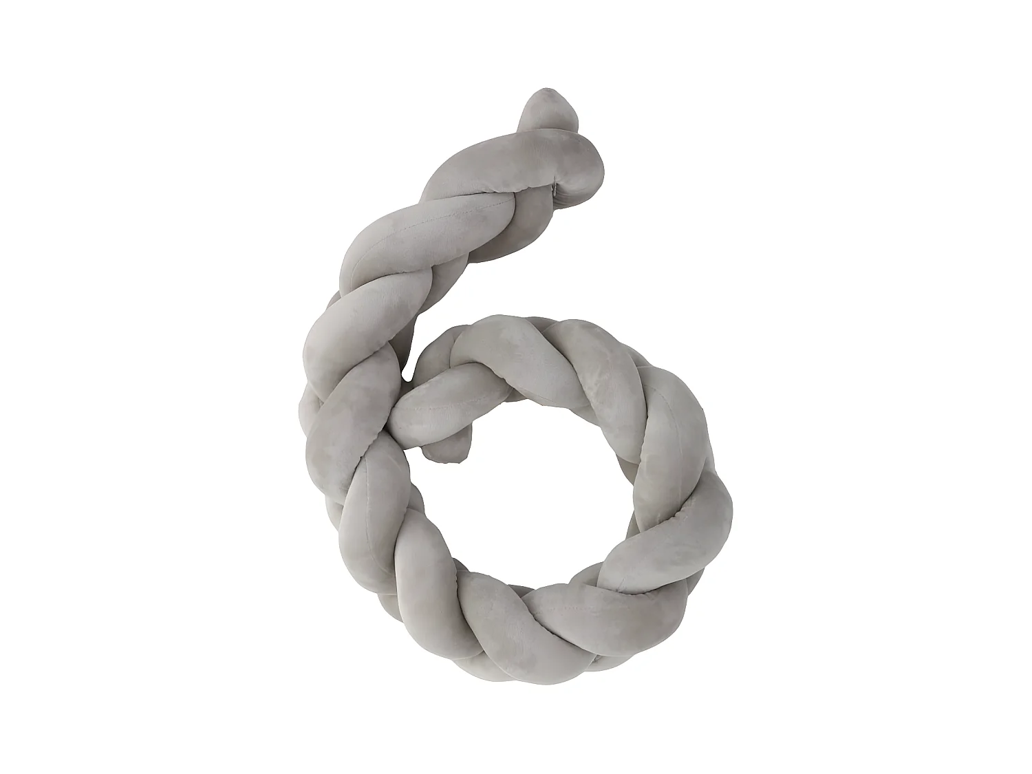 Tour de lit coussin polyester gris 150x11cm