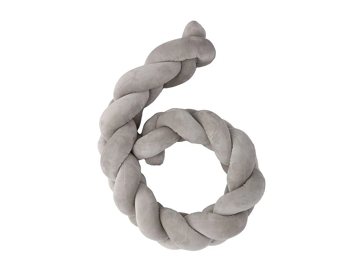 Protetor de cama em poliéster cinzento 150x11cm