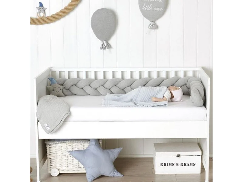 Protetor de cama cinzento 150x11cm