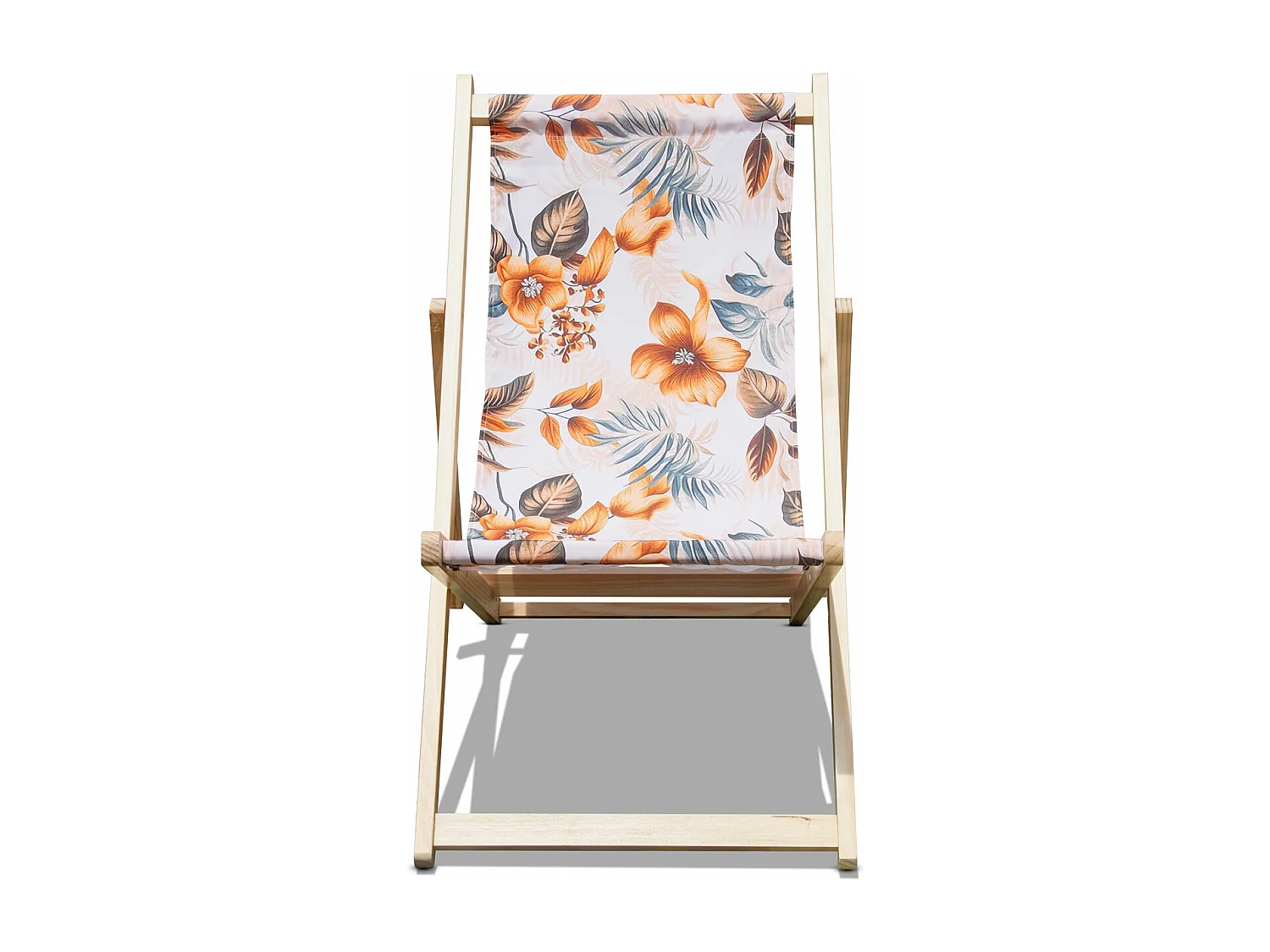 Tamigi - Set de 2 chaises longues en bois massif et textilène