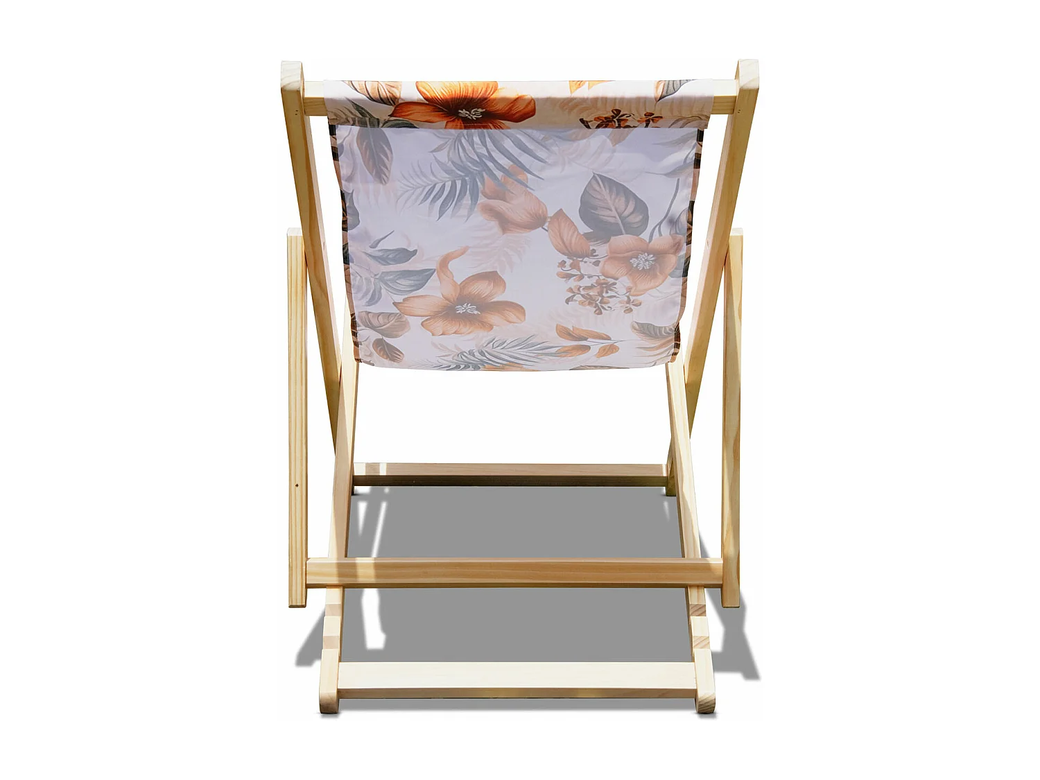 Tamigi - Set de 2 chaises longues en bois massif et textilène