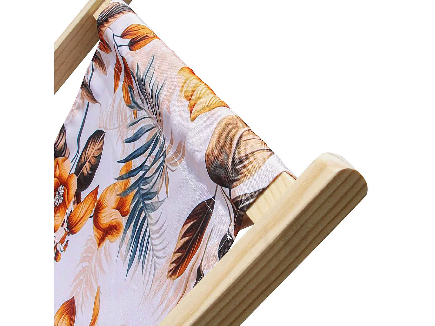 Tamigi - Set de 2 chaises longues en bois massif et textilène