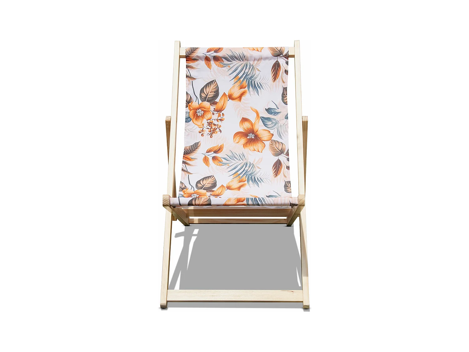 Tamigi- Conjunto de 2 tumbonas de madera maciza y textilene