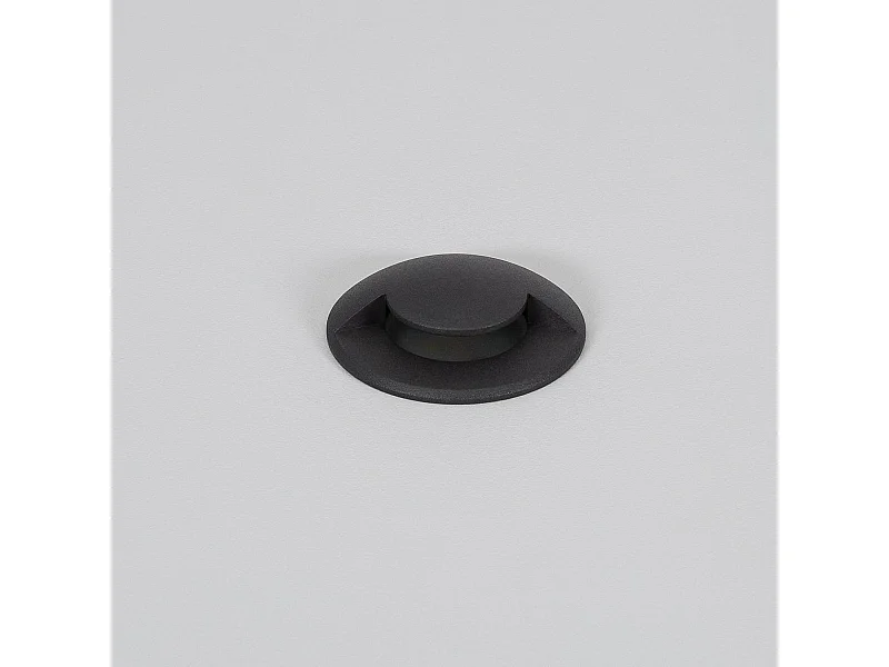 Baliza Exterior LED Empotrable Suelo 1L 24V DC Loto Negro 2700K Blanco Cálido