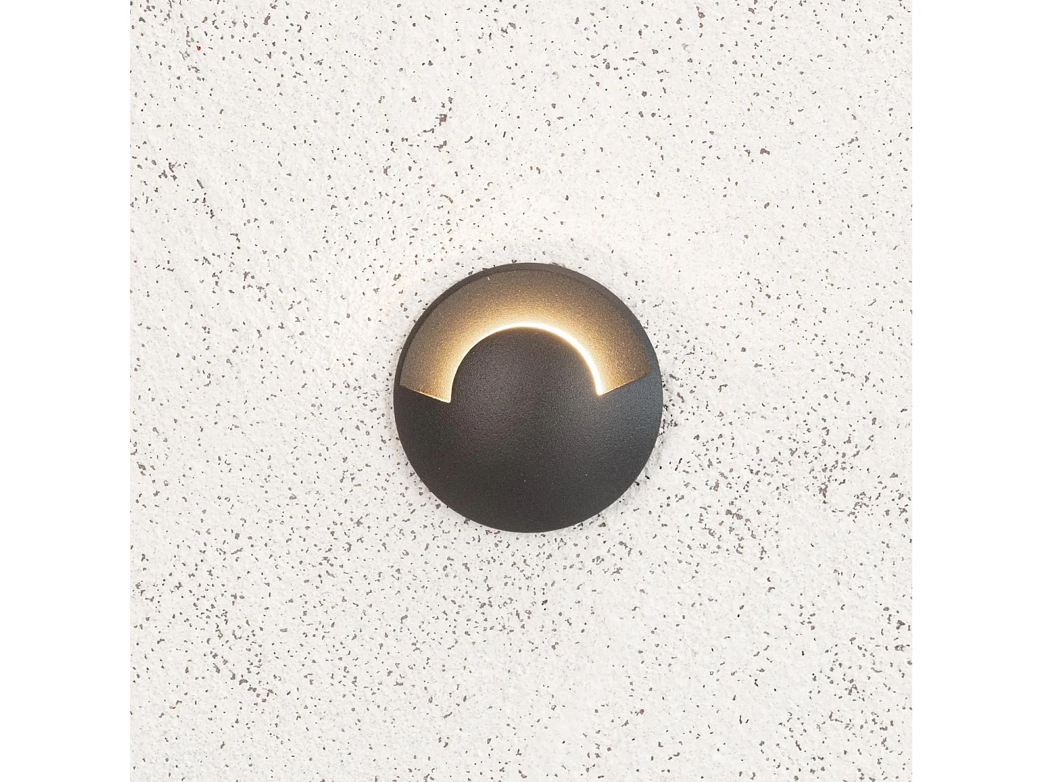 Balise Extérieure LED Encastrable Sol 1L 24V DC Loto Noire 2700K Blanc chaud