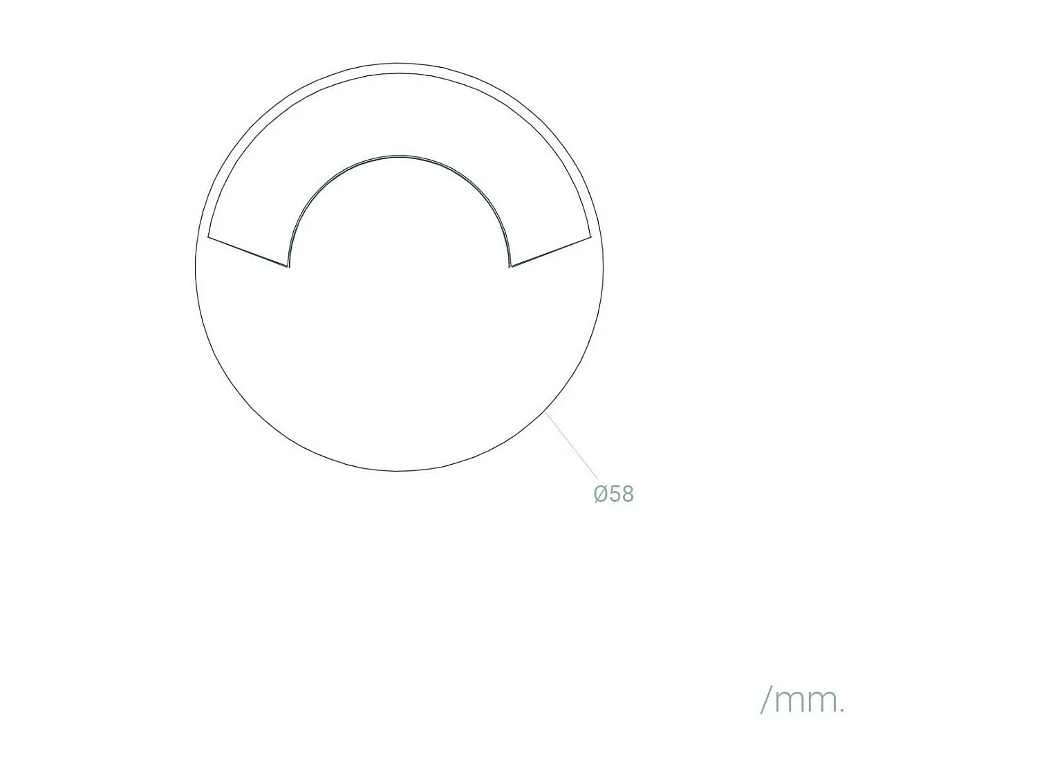 Balise Extérieure LED Encastrable Sol 1L 24V DC Loto Noire 2700K Blanc chaud