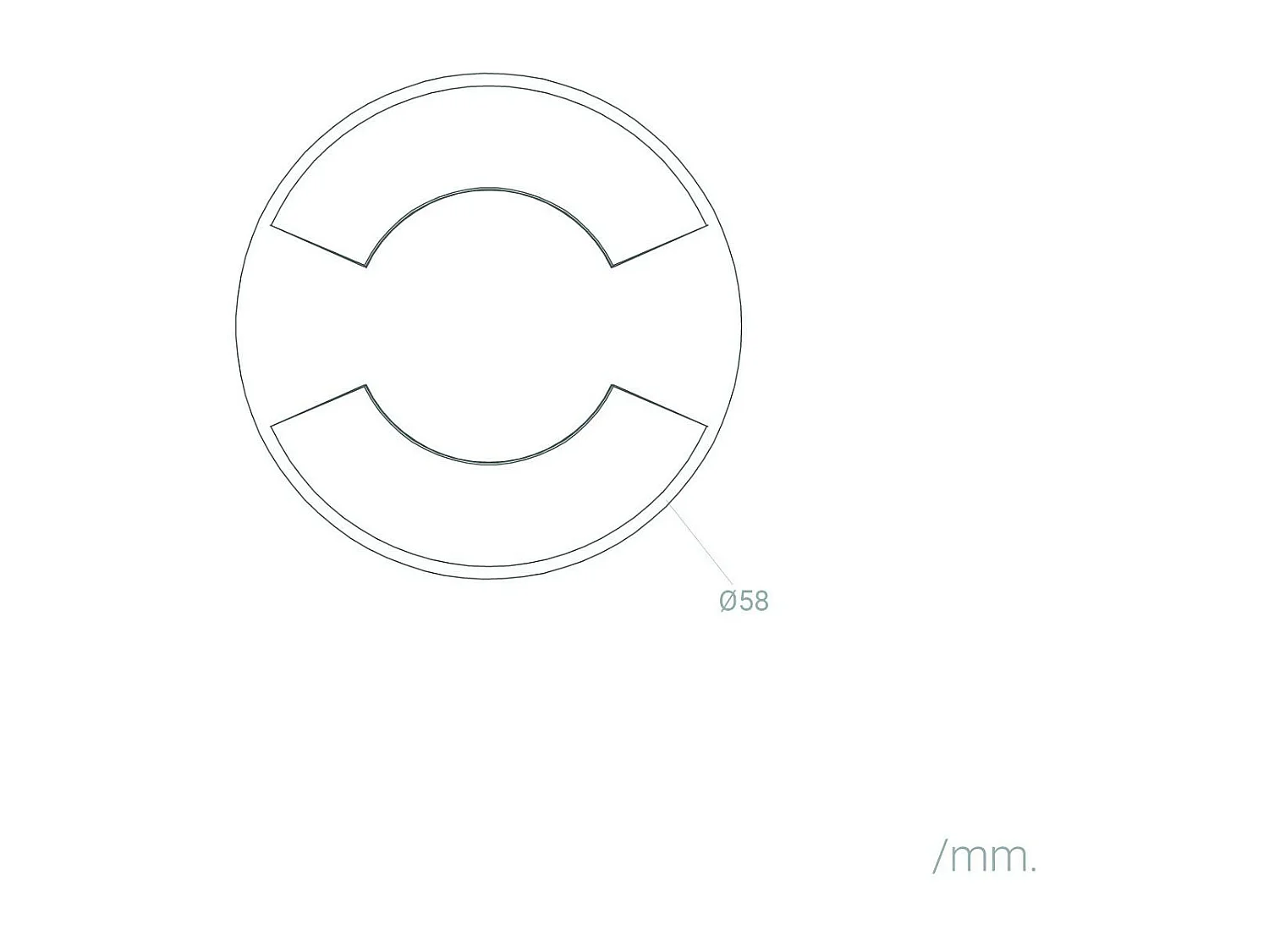 Balise Extérieure LED Encastrable Sol 2L 24V DC Loto Noire 4000K Blanc neutre