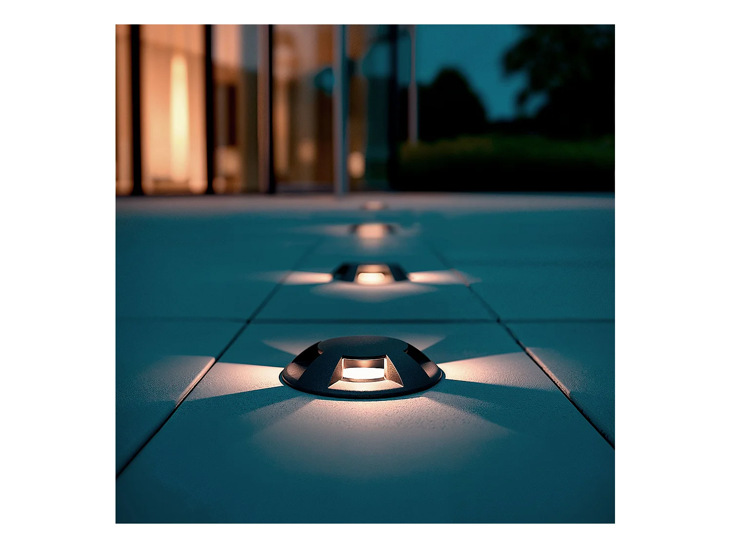 Balise Extérieure LED Encastrable Sol 4L 24V DC Loto Noire 4000K Blanc neutre