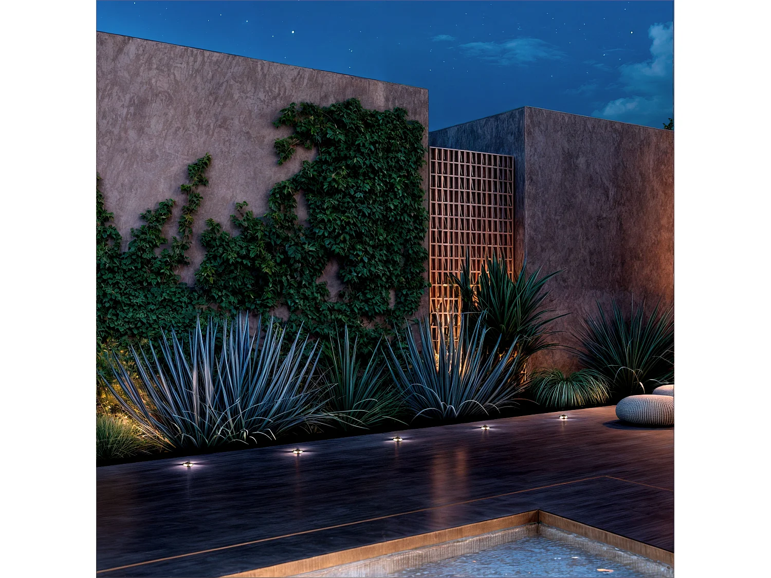 Balise Extérieure LED Encastrable Sol 4L 24V DC Loto Noire 4000K Blanc neutre