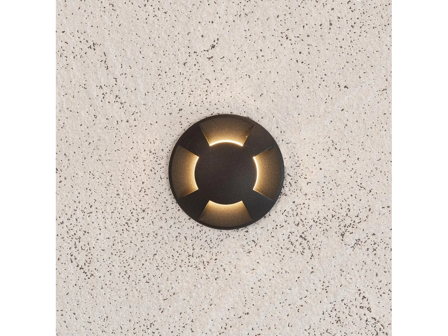 Balise Extérieure LED Encastrable Sol 4L 24V DC Loto Noire 4000K Blanc neutre