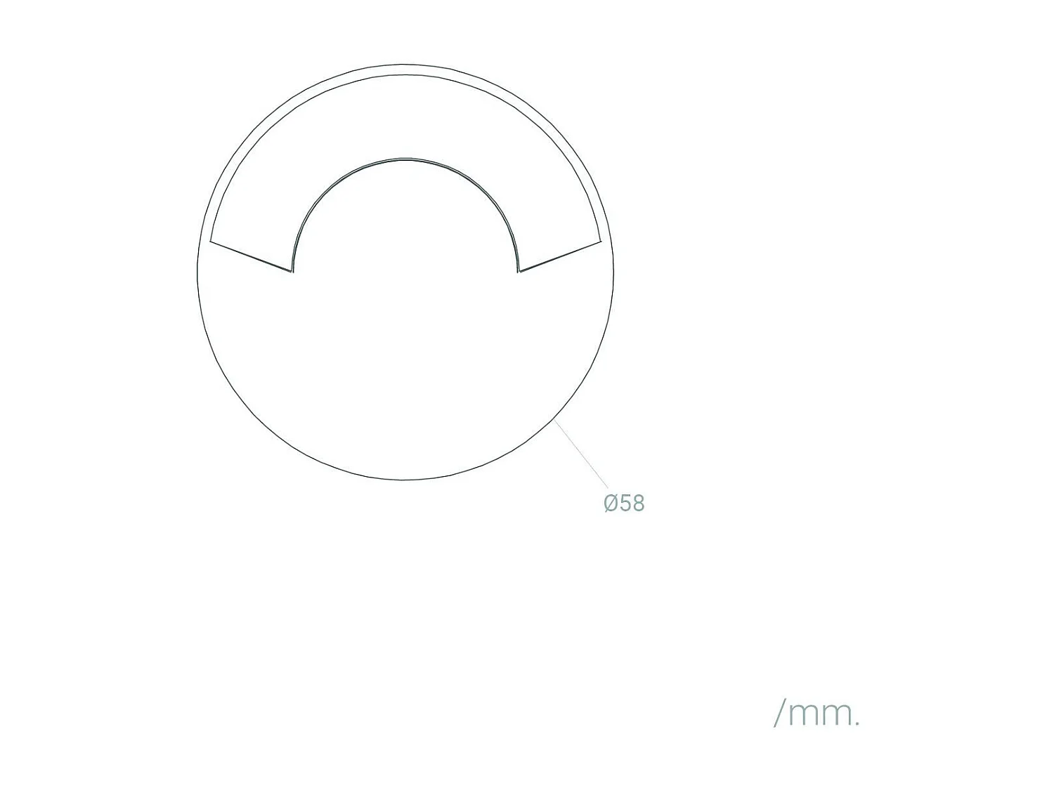 Baliza Exterior LED Empotrable Suelo 1L 24V DC Loto Negro 4000K Blanco Neutro