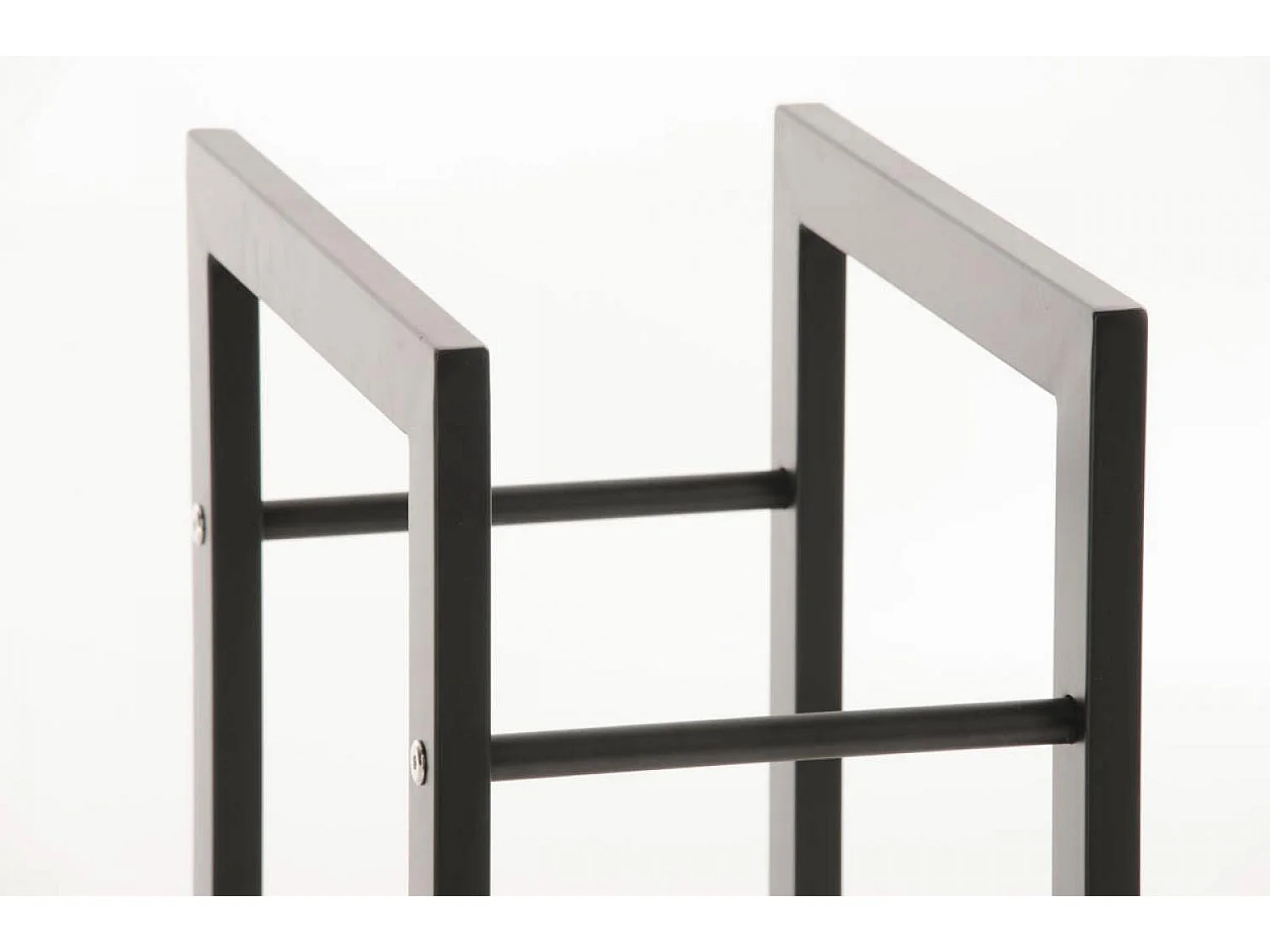 Etagère bois de cheminée - Métal - 25x40x150 cm - Noir-mat - Keri