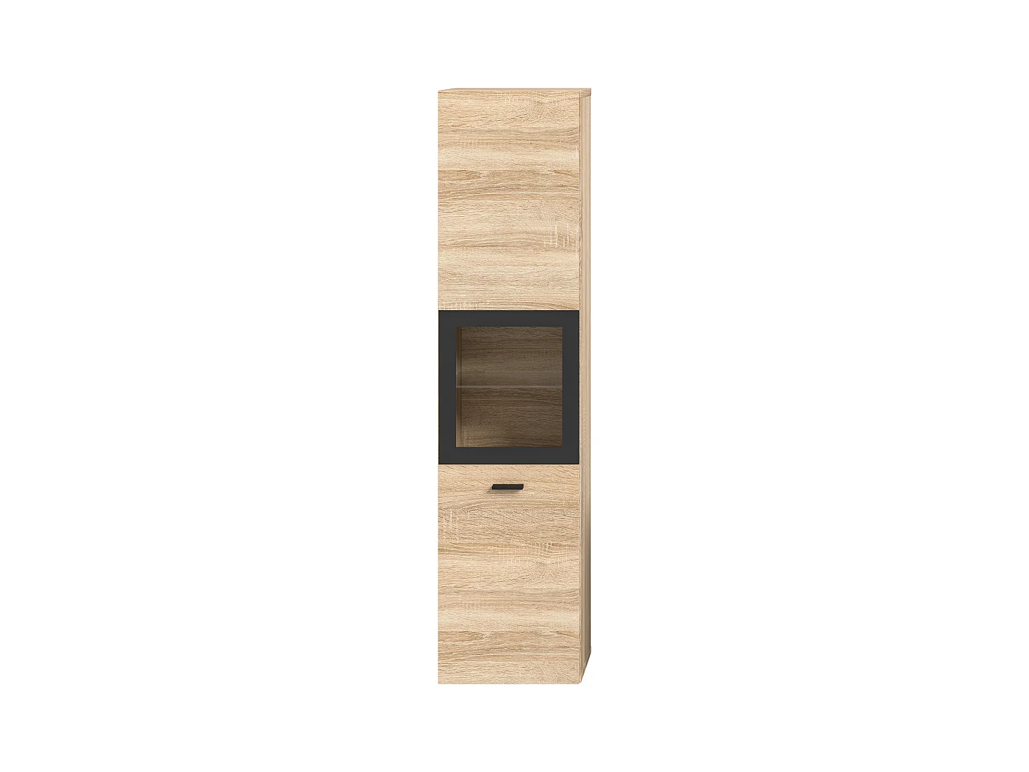 Mueble alto de baño Boston 1 puerta decoración roble.