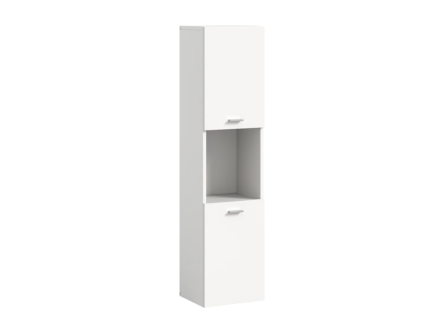 Mueble alto baño Boston 2 puertas 1 ambiente blanco.