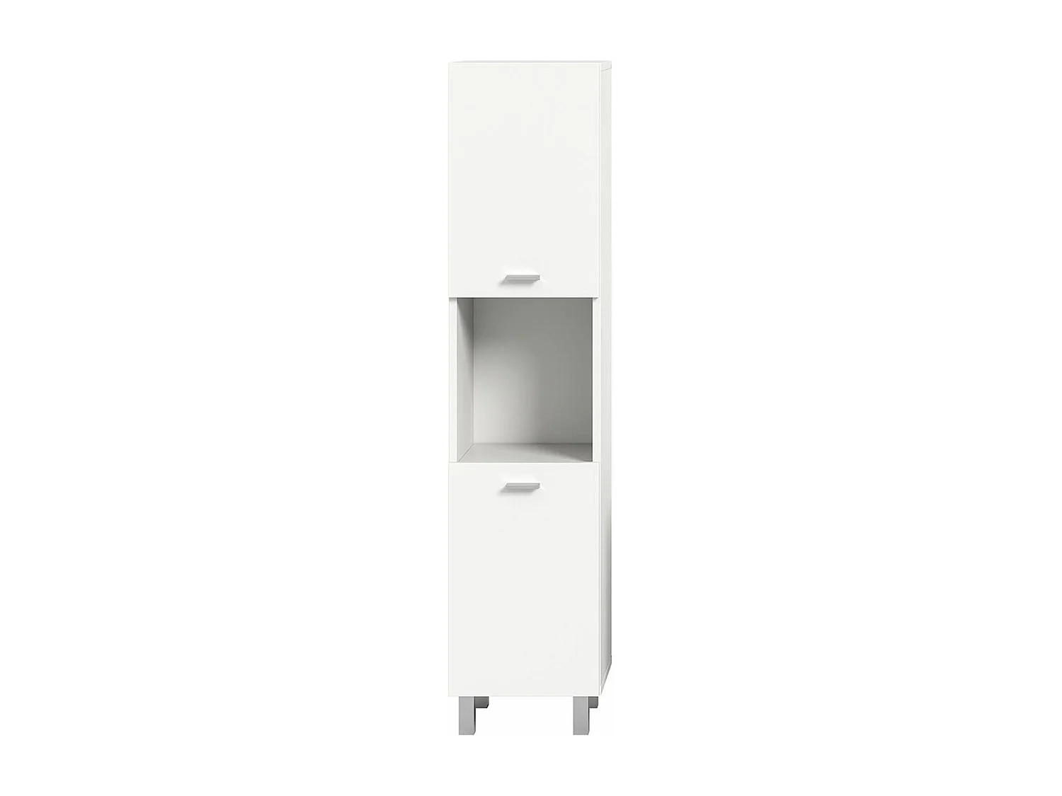 Mueble alto baño Boston 2 puertas 1 ambiente blanco.