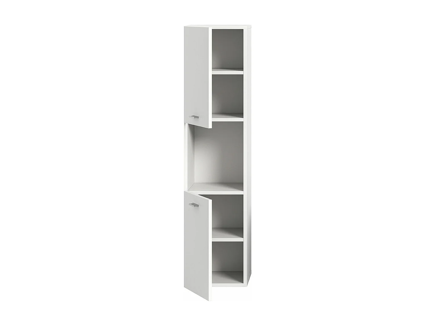 Mueble alto baño Boston 2 puertas 1 ambiente blanco.