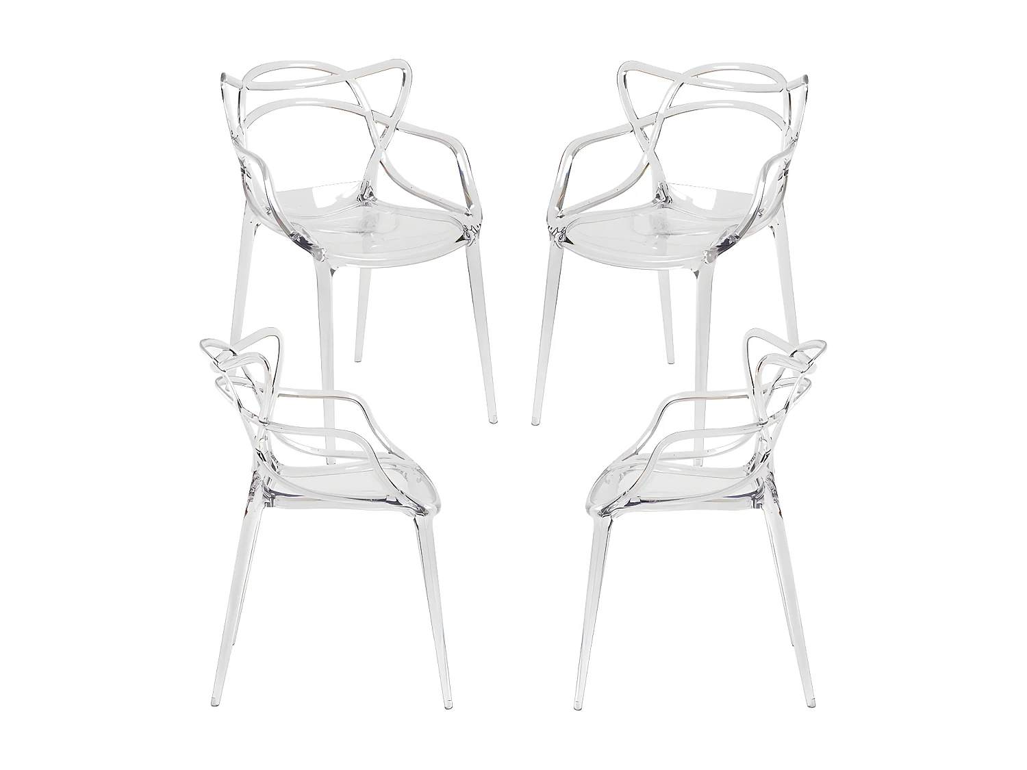 Pack 4 Sillas Korme Transparente