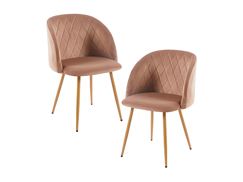 Packs Sillas Comedor - Pack 2 Sillas Velt Terciopelo - Champán