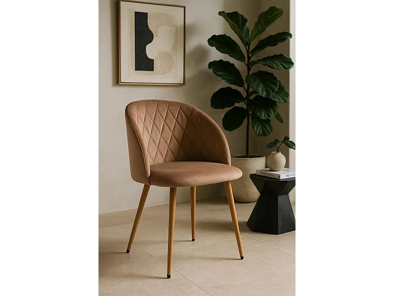 Sillas Comedor - Silla Velt Terciopelo - Champán