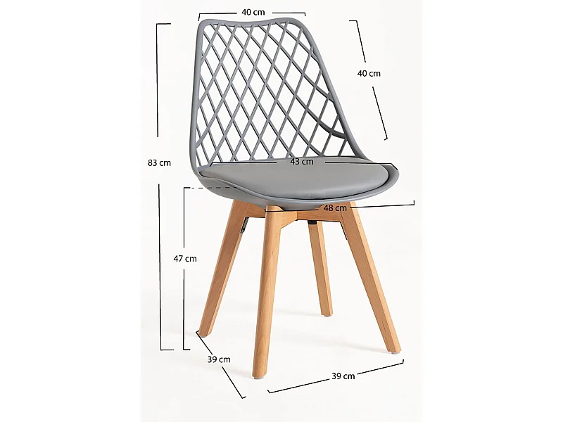 Packs Sillas Comedor - Pack 4 Sillas Mima - Gris claro