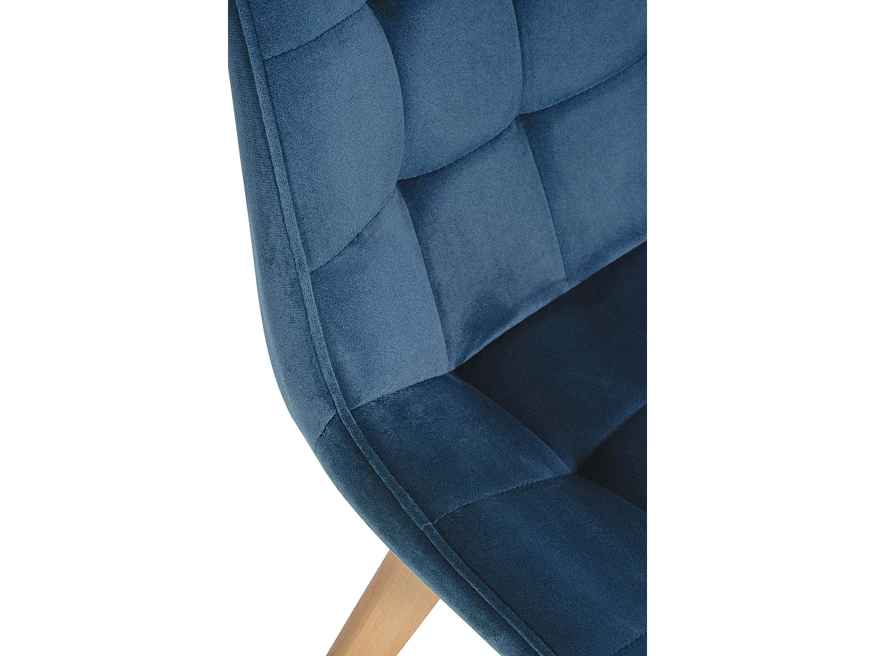 Lot de 2  chaise salle à manger - Velours & Blanc - Bleu - Brook