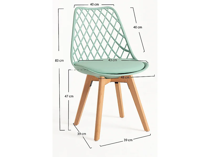 Packs Sillas Comedor - Pack 4 Sillas Mima - Celadón