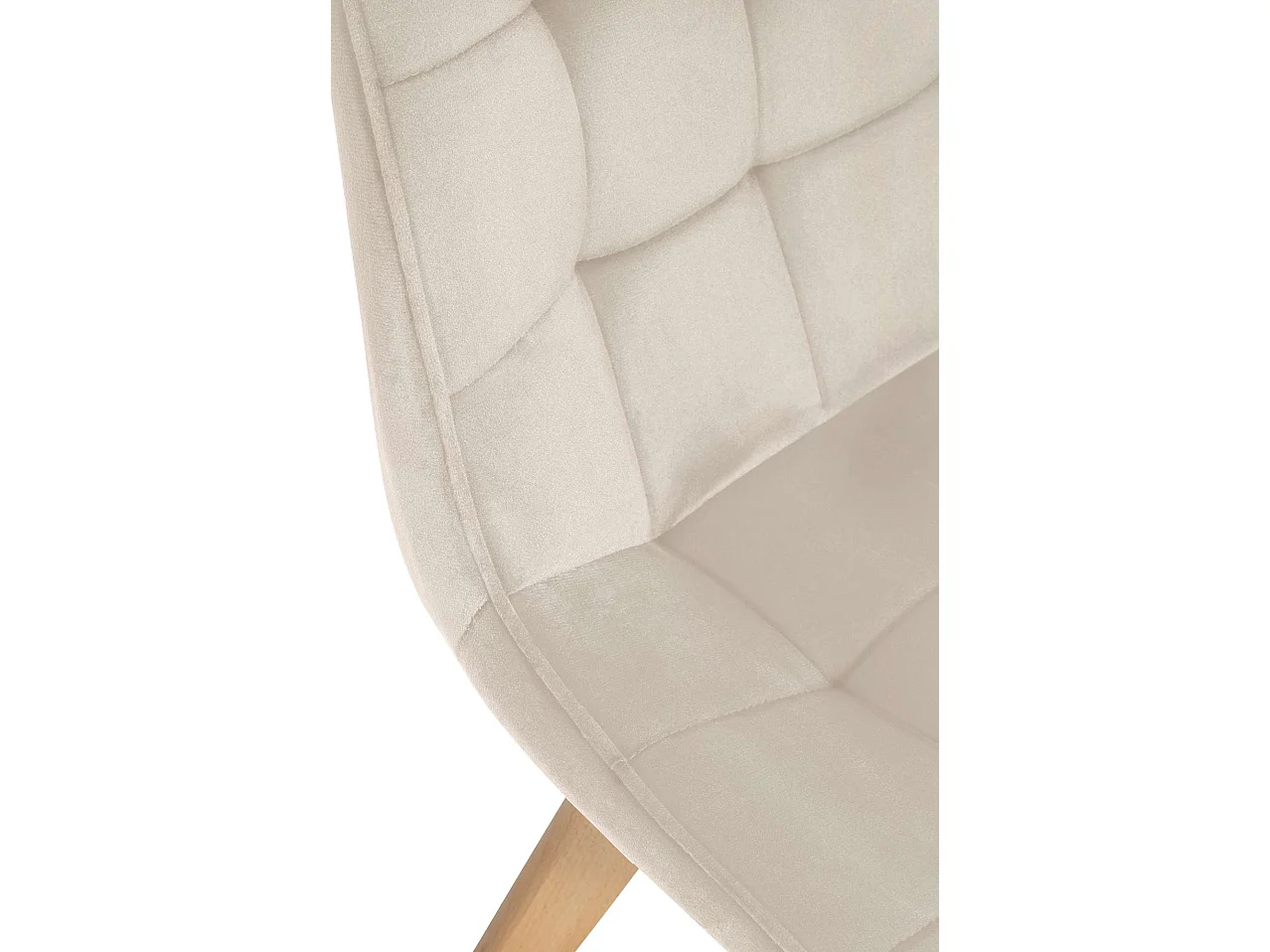 Lot de 2  chaise salle à manger - Velours - Crème - Brook