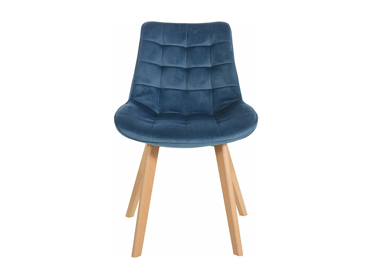 Eetkamerstoelen - Fluweel & zwart - blauw - Brook