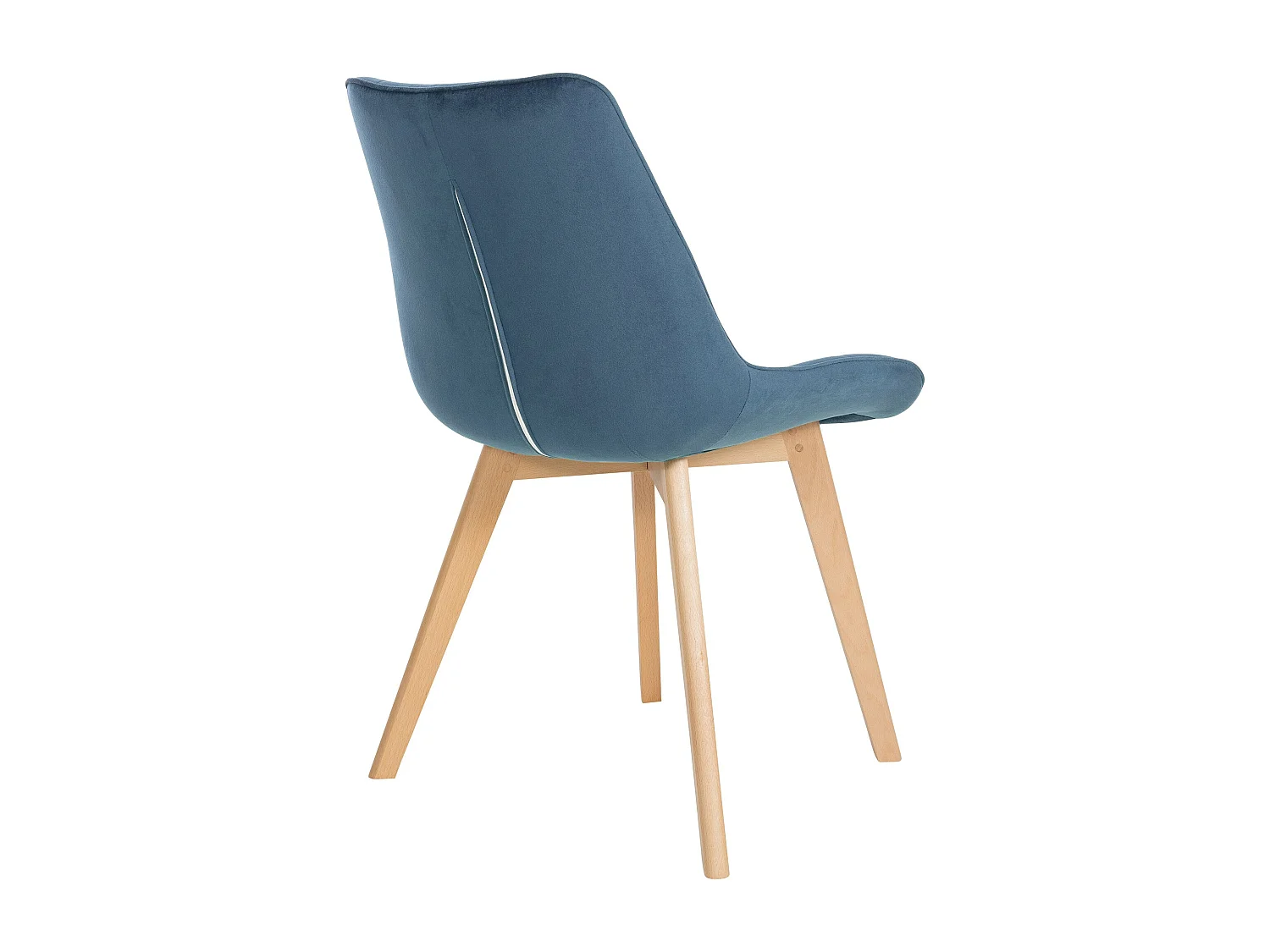 Eetkamerstoelen - Fluweel & zwart - blauw - Brook