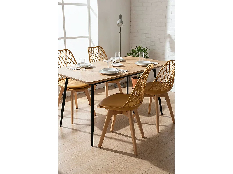 Packs Sillas Comedor - Pack 4 Sillas Mima - Mostaza