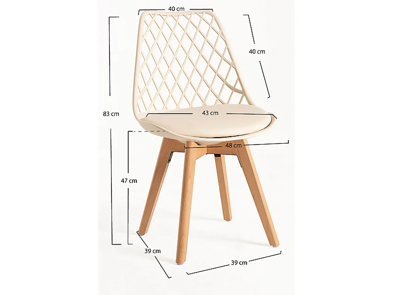 Packs Sillas Comedor - Pack 6 Sillas Mima - Beige