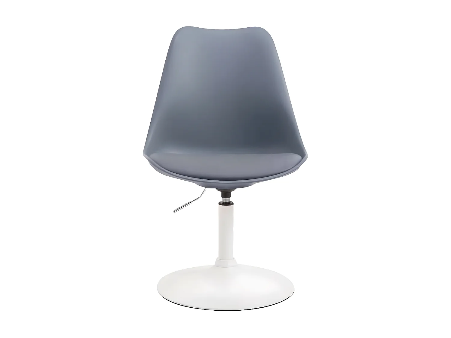 Lot de 4  chaise salle à manger - Plastique & Blanc - Gris - Maverick