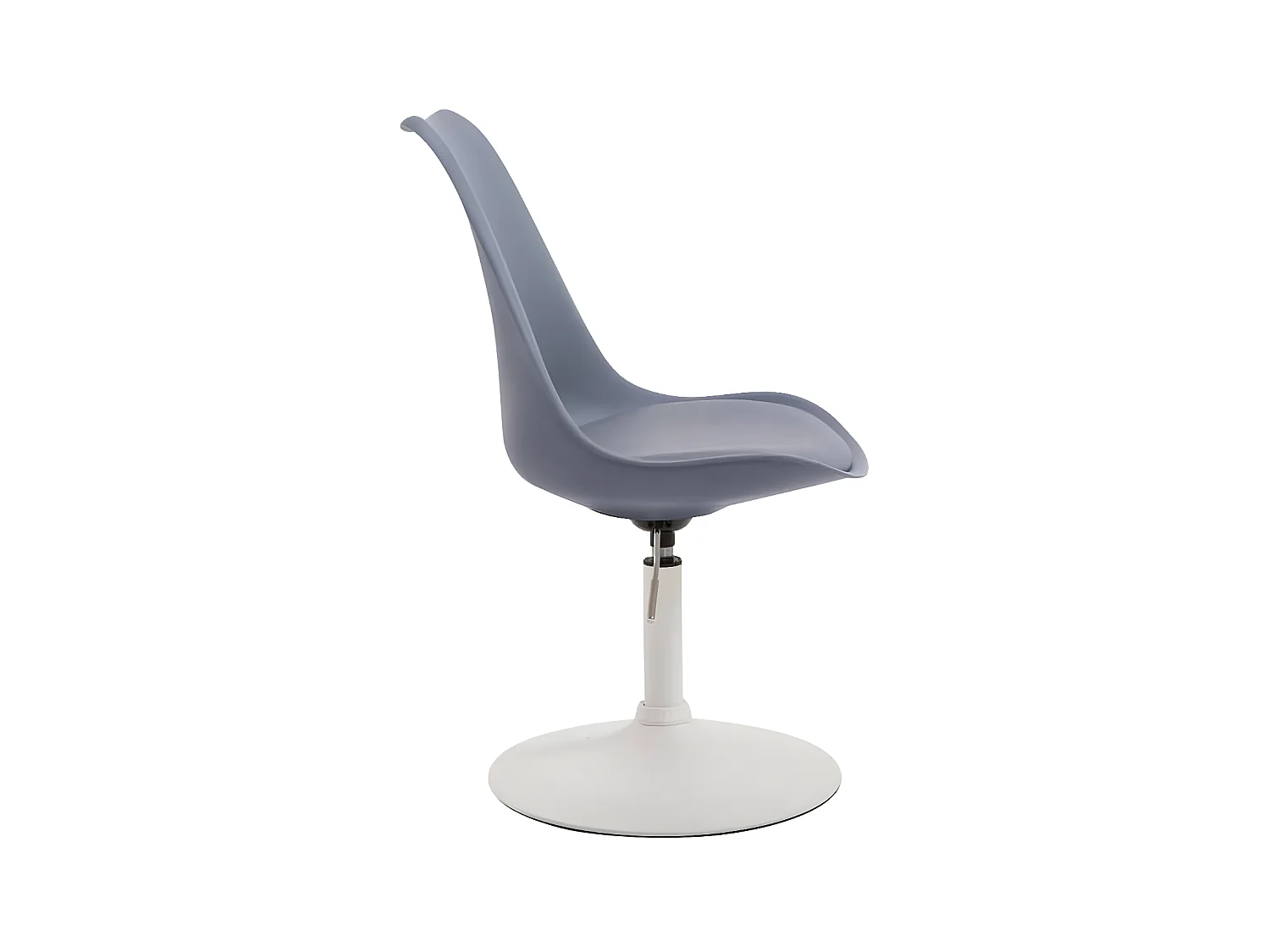 4er Set Esszimmerstuhl - Kunststoff & weiß - grau - Maverick