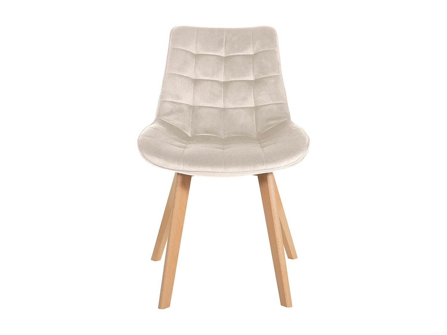 chaise salle à manger - Velours - Crème - Brook