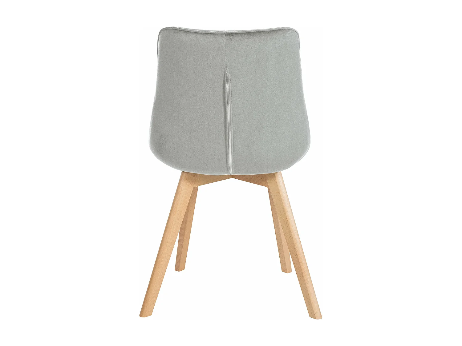 Lot de 2  chaise salle à manger - Velours & Blanc - Gris - Brook