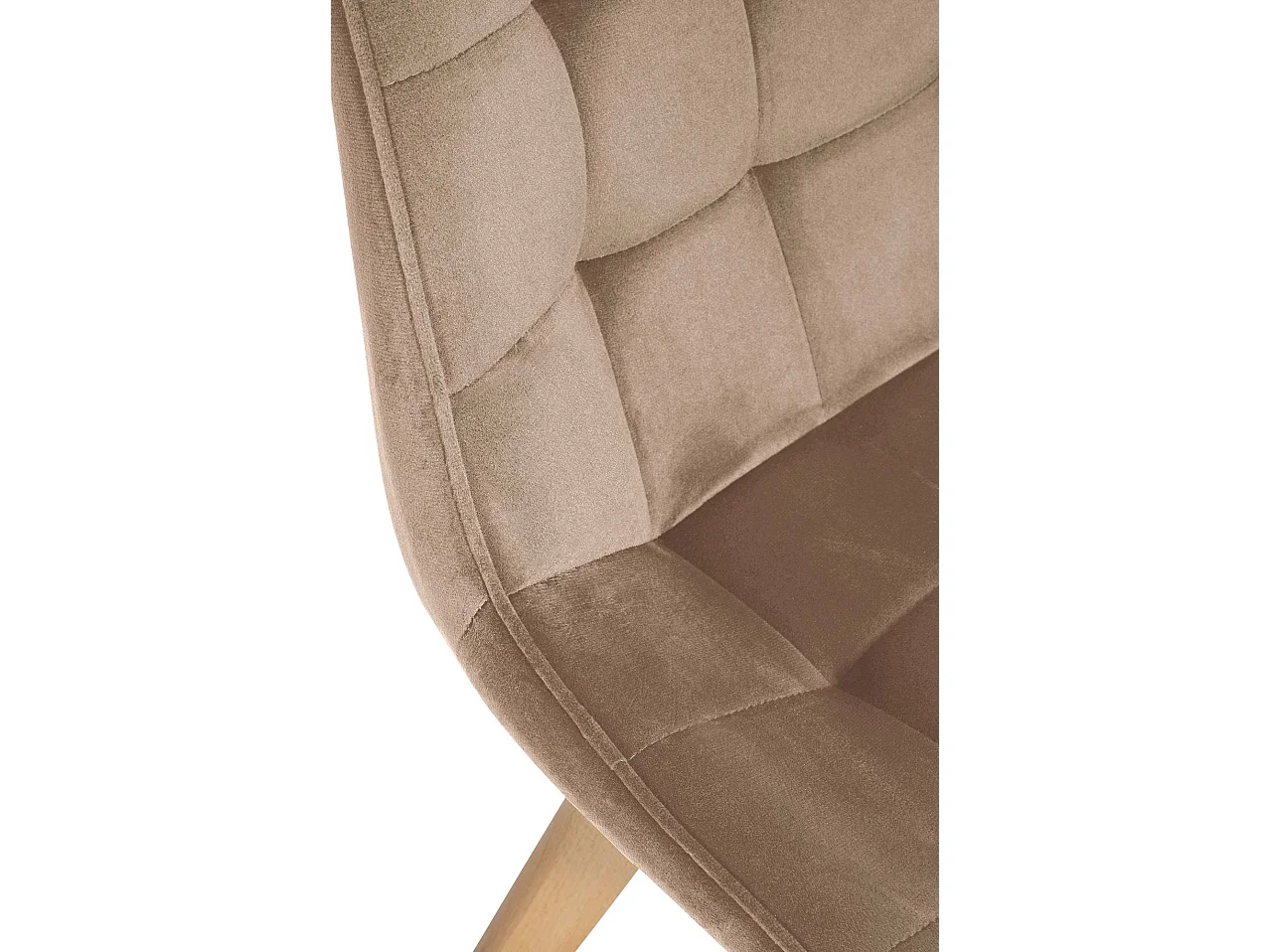 Lot de 2  chaise salle à manger - Velours & Blanc - Marron - Brook