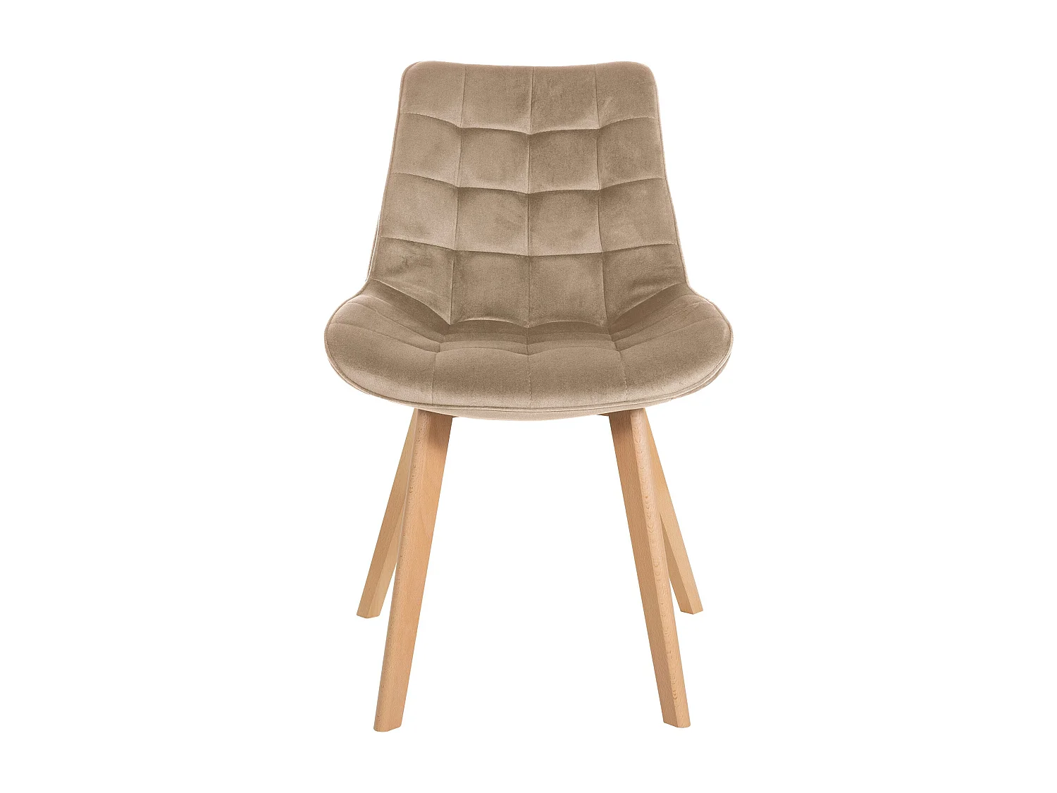 chaise salle à manger - Velours & Noir - Marron - Brook