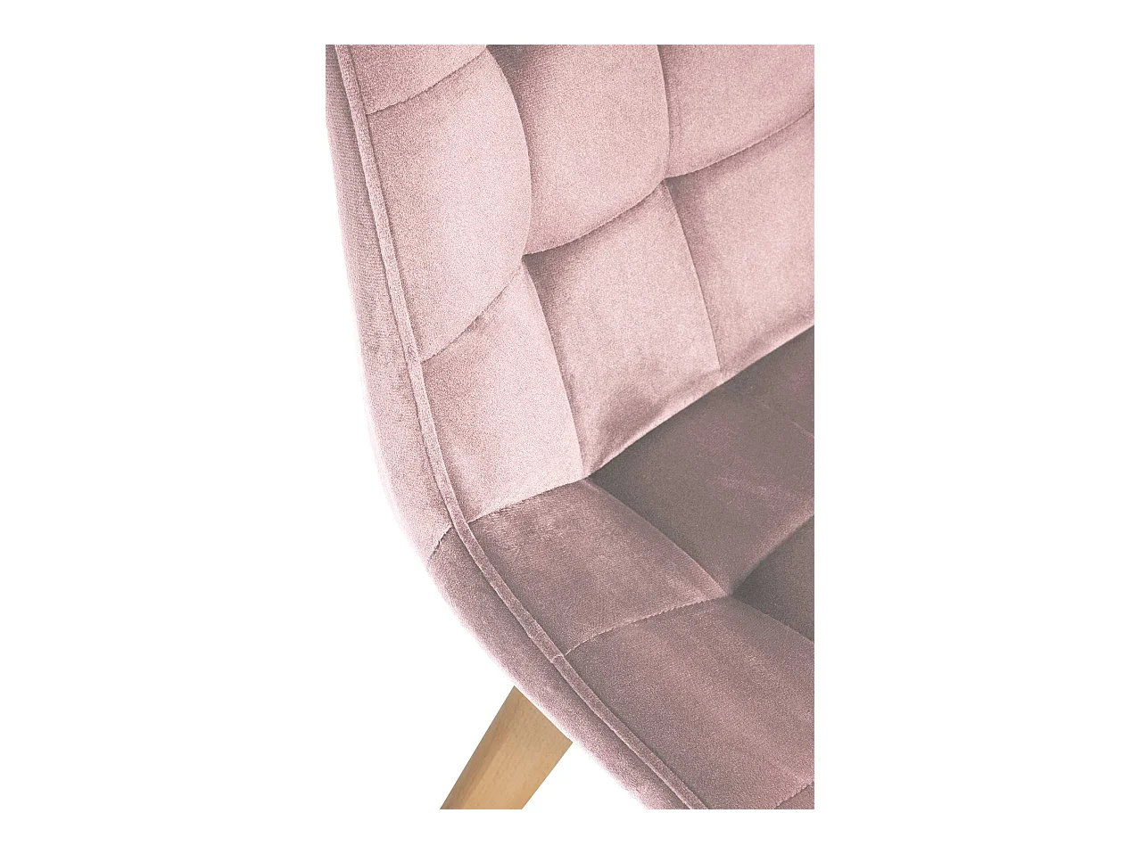 Lot de 2  chaise salle à manger - Velours & Blanc - Rose - Brook