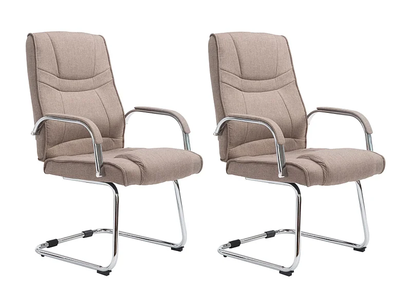 Set van 2  schommelstoelen - Stof & natura - taupe - Attila