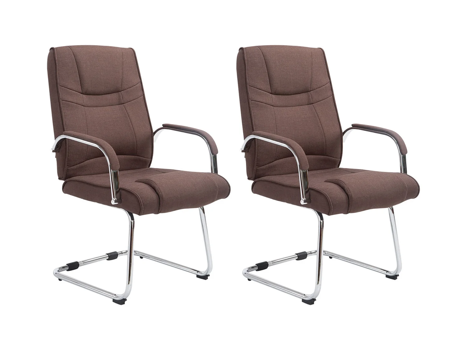 Lot de 2  chaises oscillantes - Tissu & Nature - Marron - Attila