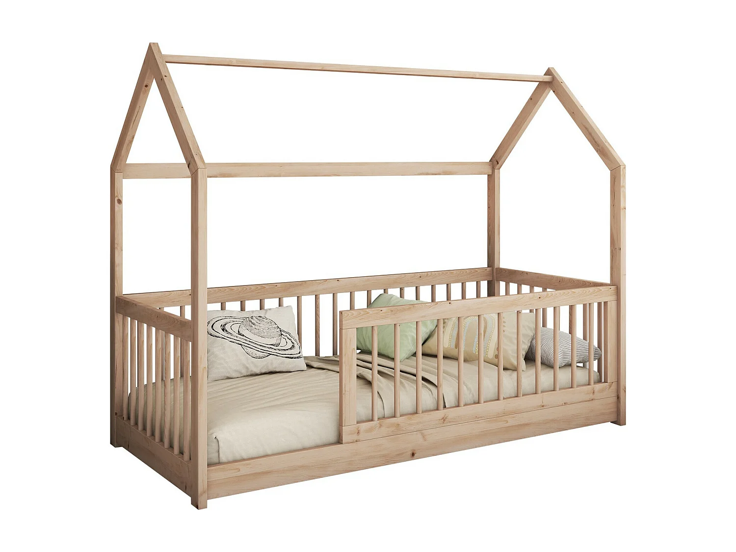 Letto Henderson 168, Singolo, Nocciola, 80x180, Legno, Con, 87x186x150cm