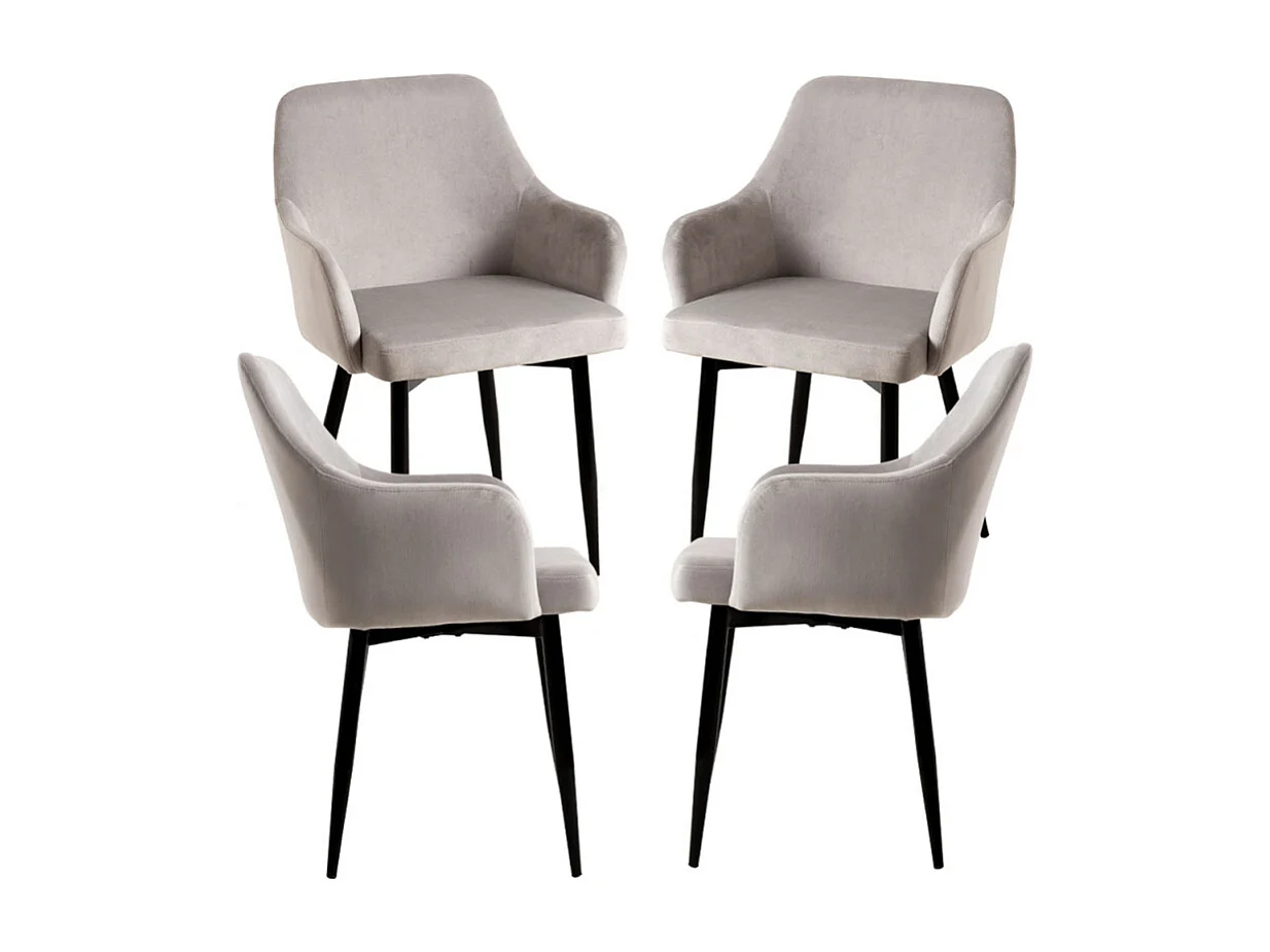 Packs Sillas Comedor - Pack 4 Sillas Puan Terciopelo - Gris