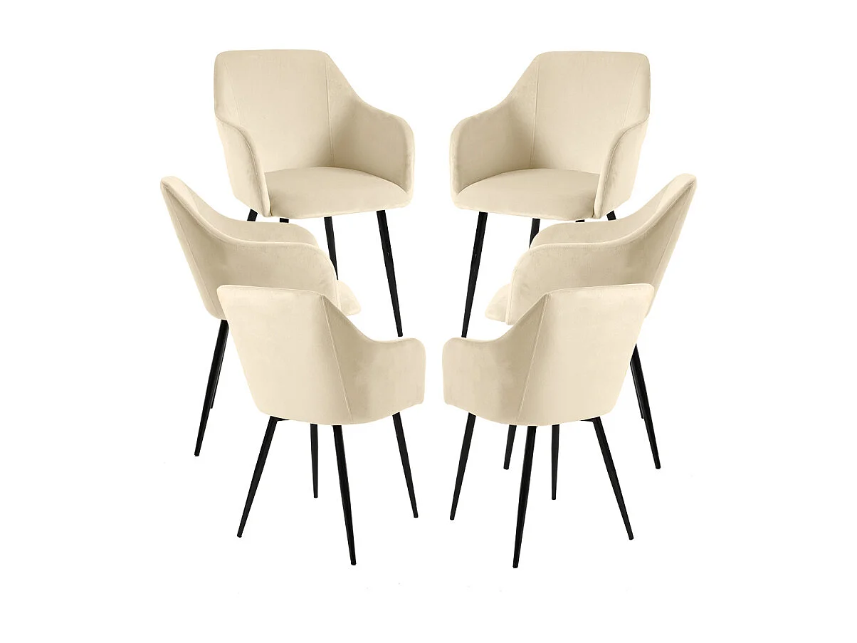 Packs Sillas Comedor - Pack 6 Sillas Puan Terciopelo - Beige