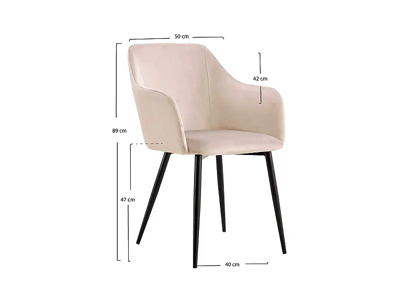 Packs Sillas Comedor - Pack 6 Sillas Puan Terciopelo - Beige